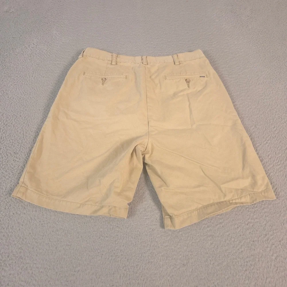 Polo Ralph Lauren Shorts Mens 34 Tan Chino Cotton Twill Flat Front Khaki Pockets